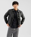 Blouson aviateur en cuir imitation homme